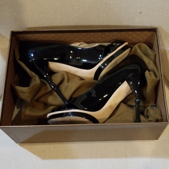 Gucci Black Vitello Vernice heels - Picture 6 of 8